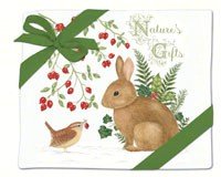 Winter Bunny Flour Sack Towel (set of 2)