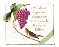 Bird with Grapes Flour Sack Towel (set of 2)