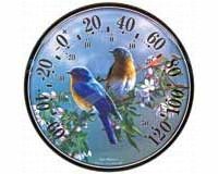 James Hautman 12 1/2 inch In/Outdoor Bluebird Thermometer