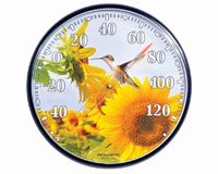 Sunflower Hummingbird Thermometer