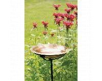 Bowl Bird Bath â€“ Hammered Copperâ€“ With Rim