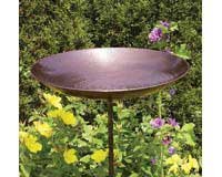 Bowl Bird Bath â€“ Burnt Copper â€“ Hammered Stainless Steel