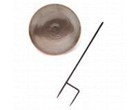 Stake Bird Bath â€“ Lustrous Hammered â€“ Antique Copper Color