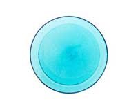 Bowl Bird Bath â€“ Teal Color â€“ Crackle Glass