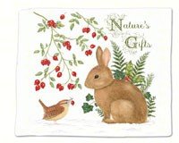 Winter Bunny Single Flour Sack Towel