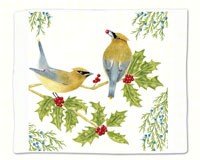 Cedar Waxwing Single Flour Sack Towel