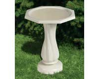 Pedestal Bird Bath â€“ Deluxe White Plastic