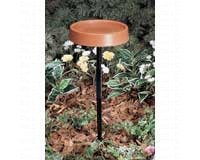 Heated Bird Bath â€“ Terracotta Colored â€“ With Metal Stand