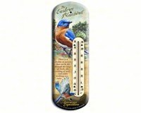 Bluebird Tin Thermometer