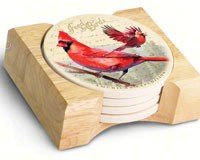 Cardinal Postcard Coasters (set of 4)