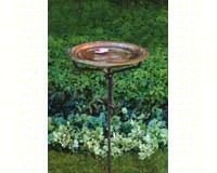 Stake Bird Bath â€“ Solid Copper â€“  Twig Stake