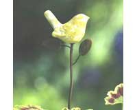 Yellow Bird Ceramic Plant Pick