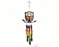 Retro Owl Metal Glass Chime