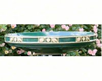 Pedestal Bird Bath â€“ Juniper Green Glaze - BOWL TOP ONLY