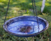 Hanging Alcyon Circle Bird Bath â€“ Cobalt Blue Color
