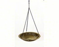 Hanging Alcyon Circle Bird Bath â€“ Sandy Granite Color