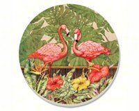 Tropical Flamingos Coasters Set of 4