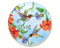 Hummingbirds w/Orange Coasters Set of 4