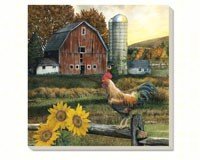 Farm Scene Coasters Set of 4