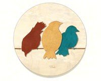 Birds on a Line Coasters Set of 4