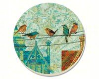 Birds on a Wire Coasters Set of 4