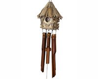 Driftwood Birdhouse Bamboo Windchime