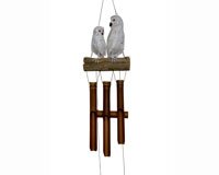 Snowy Owl Family Folk Art Finish Chime
