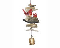 Cardinal Family Folk Art Finish Bell