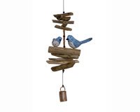 Bluebird Family Folk Art Finish Bell