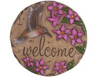 Decor Stepping Stone Welcome Hummingbird