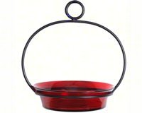 Hanging Cuban Bowl Bird Bath â€“ Red Colored â€“ Recycled