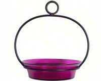 Hanging Cuban Bowl Bird Bath â€“ Fuchsia Colored â€“ Recycled
