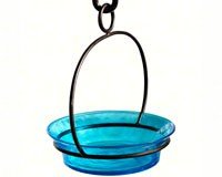 Hanging Cuban Bowl Bird Bath â€“ Aqua Colored â€“ Recycled
