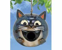 Grey Cat Birdhouse
