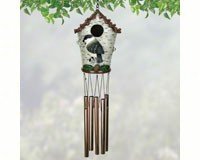 Chickadee Birdhouse Resin Windchime