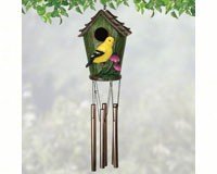 Goldfinch Birdhouse Resin Windchime