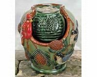 Chickadee Pine Cone Fountain
