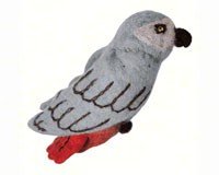 Grey Parrot Woolie Ornament