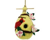 Dogwood Cardinal Felt Birdhouse