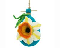 Daffodil Felt Birdhouse