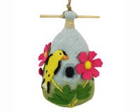 Cosmo Goldfinch Felt Birdhouse