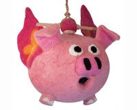 Flying Pig Felt Birdhouse