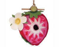 Strawberry Felt Birdhouse