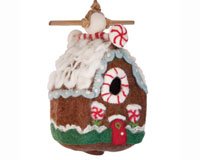 Gingerbread Chalet Felt Birdhouse