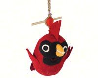Baby Cardinal Felt Birdhouse