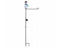 Snowman Solar Garden Flag Stand