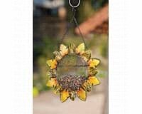 Sunflower, Metal and Glass Bird Feeder
