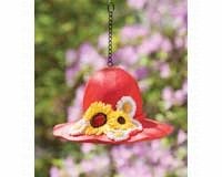 Birdhouse Sunflower Hat Red