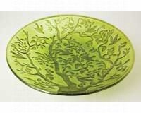 Bowl Bird Bath â€“ Tree of Life â€“ Hand Painted Glass