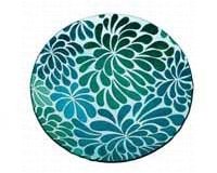 Bowl Bird Bath â€“ Spring Blossoms  â€“ Hand Crafted Glass